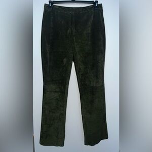 Olive Suede Leather Pant by Lord & Taylor.